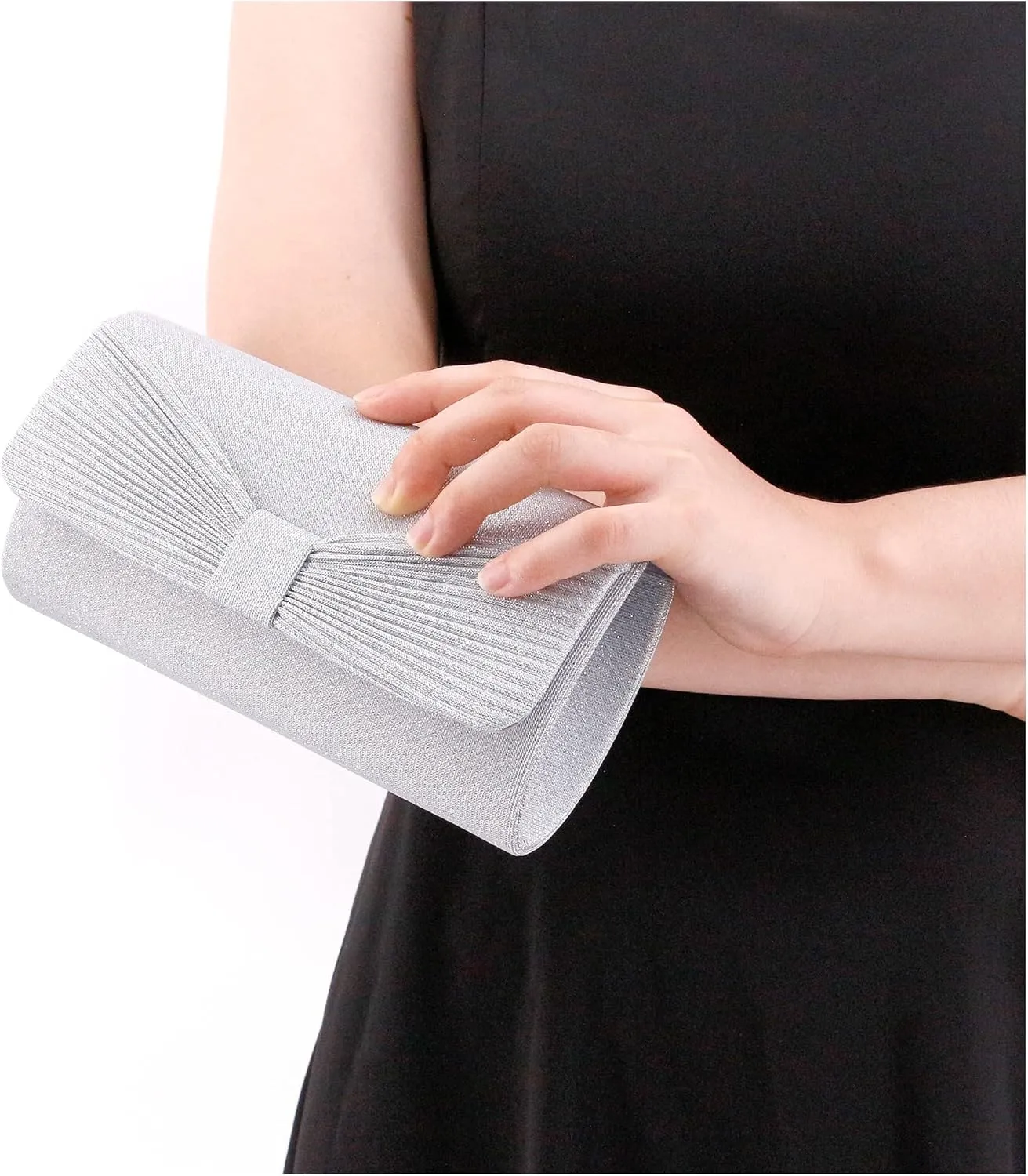 Naimo Flap Dazzling Small Clutch Bag Evening Bag With Detachable Chain