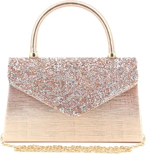 Naimo Shiny Crystal Evening Clutch Bag Top Handle Handbag Crossbody Shoulder Bag Wedding Party Bride Purse