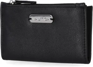 Nautica High Tide Small Wallet for Women, RFID Blocking Slim Credit Card Holder with Zipper Coin Pocket, Bifold Compact Wallet with ID Window, Black