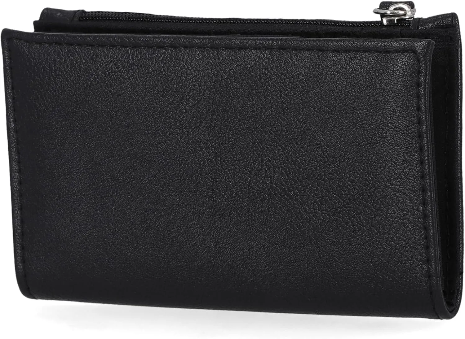 Nautica High Tide Small Wallet for Women, RFID Blocking Slim Credit Card Holder with Zipper Coin Pocket, Bifold Compact Wallet with ID Window, Black