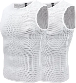 Nepest Mens Vests/Short Sleeve Biking Base Layer Mesh Sleeveless Cycling Baselayer Bicycle Ultralight Undershirts