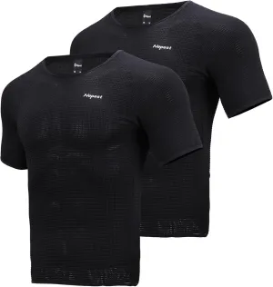 Nepest Mens Vests/Short Sleeve Biking Base Layer Mesh Sleeveless Cycling Baselayer Bicycle Ultralight Undershirts