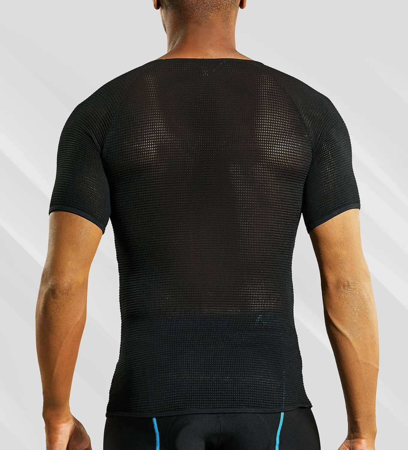 Nepest Mens Vests/Short Sleeve Biking Base Layer Mesh Sleeveless Cycling Baselayer Bicycle Ultralight Undershirts