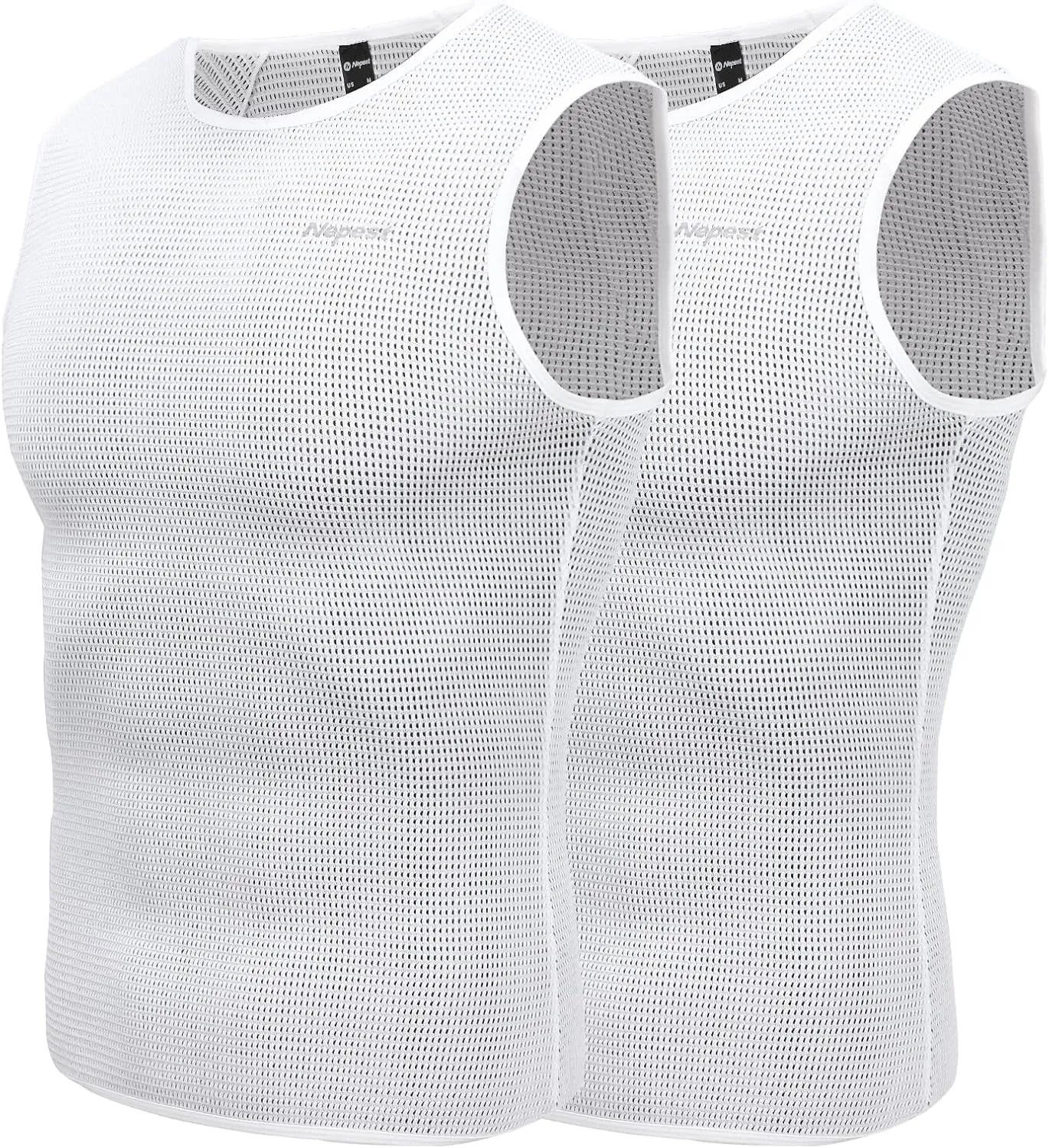 Nepest Mens Vests/Short Sleeve Biking Base Layer Mesh Sleeveless Cycling Baselayer Bicycle Ultralight Undershirts