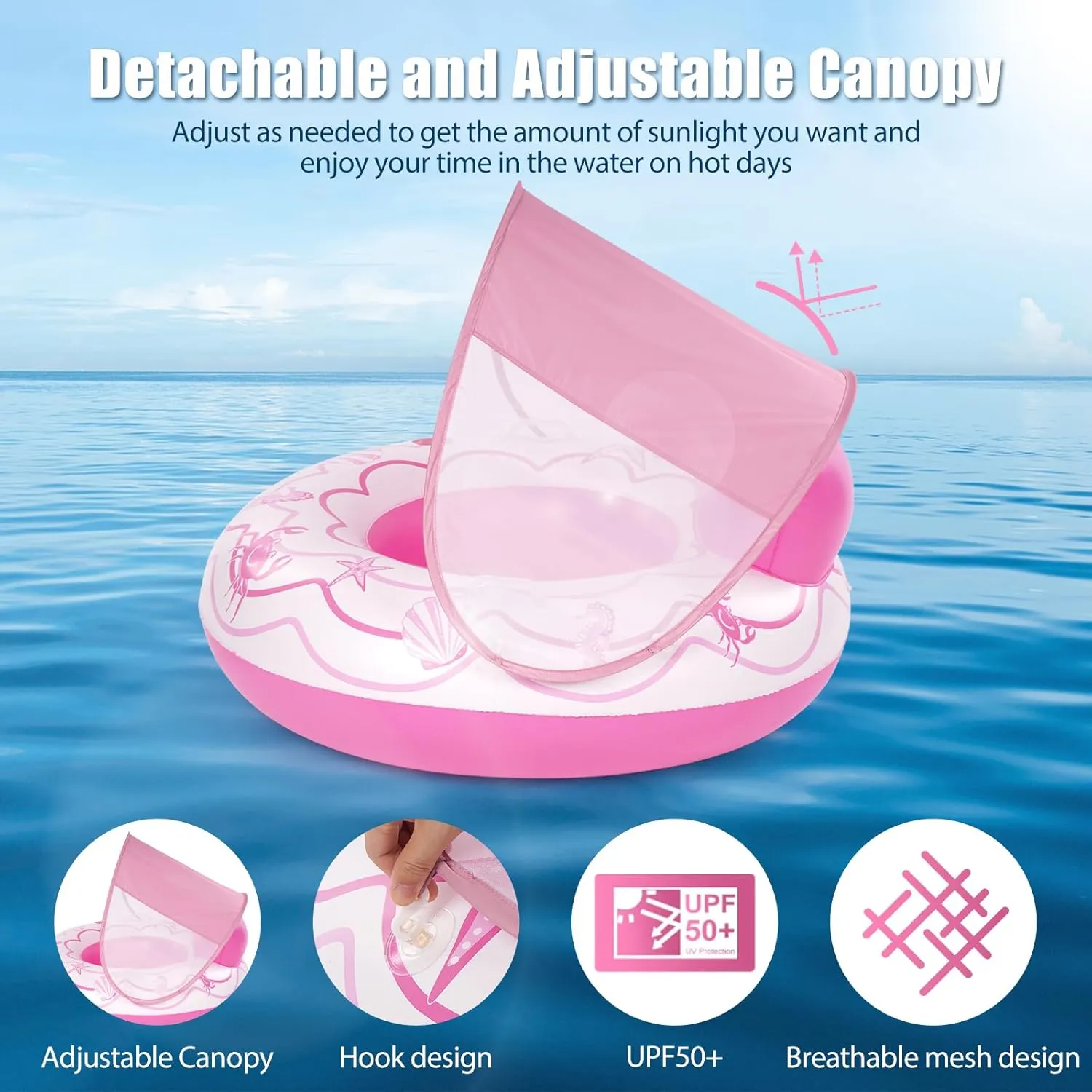 New & Upgraded Heavy Duty Inflatable Pool Floa-Premium Water Float to Lounge Above Lake and River,2 Cup Holders & Durable Grab Handles Pool Party Toys for Adults