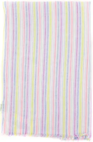 New Borrelli Multi-Colored Linen Scarf