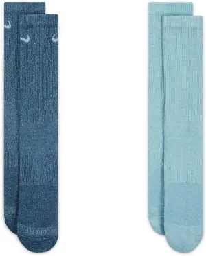 Nike Men`s Everyday Plus Cushioned Training Crew Socks 2 Pairs (Multi(DQ7699-903)/B, Large)