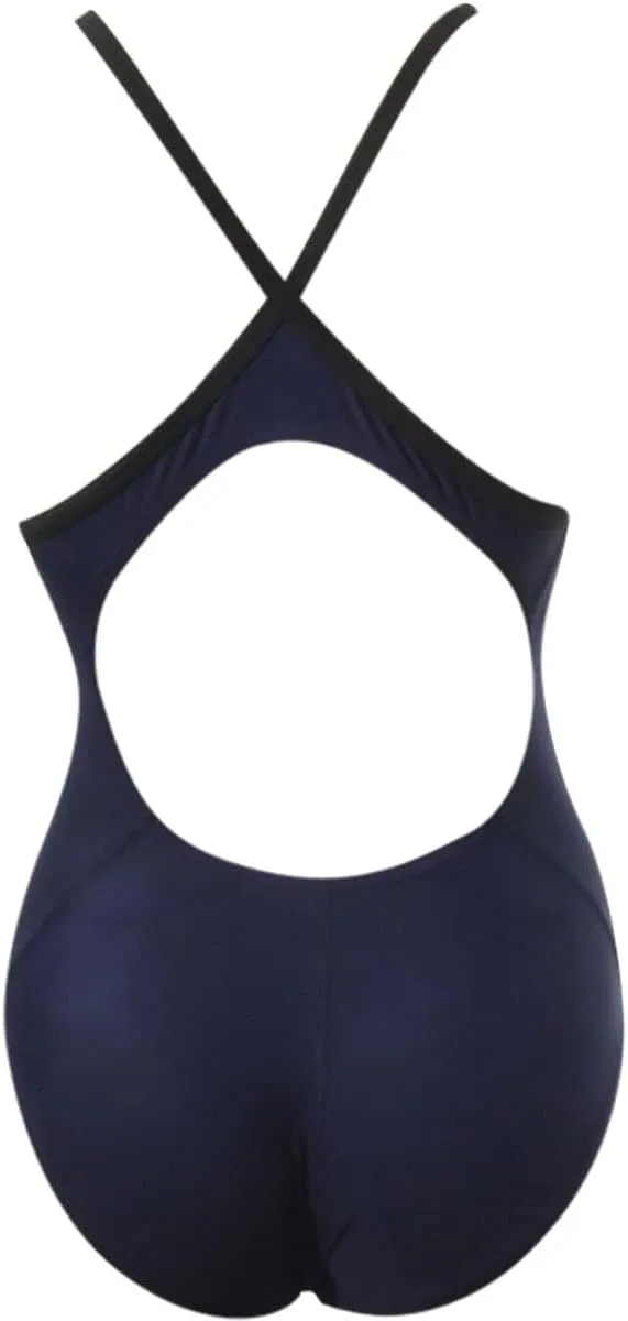 Nike Swim Nylon Core Solids Competitive Athletic Swim Suit Royal Blue