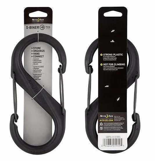 Nite Ize S-Biner Dual Carabiner Plastic, Size #8