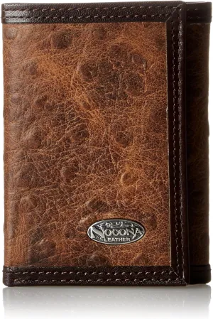 Nocona Men's Brown Ostrich Trifold