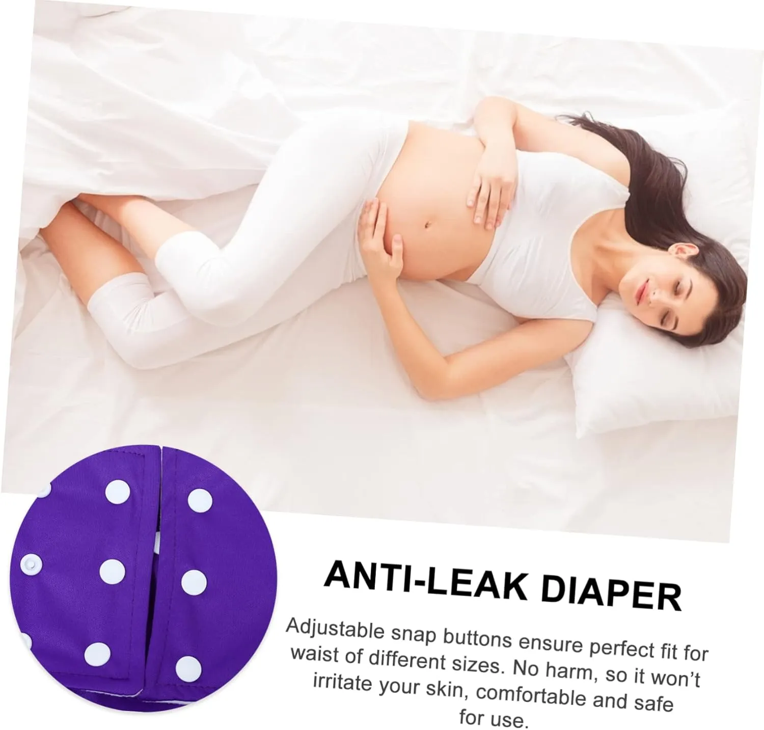 NOLITOY Adult Reusable Cloth Diapers Washable Leakproof for Heavy Wetters Unisex Comfortable Fit