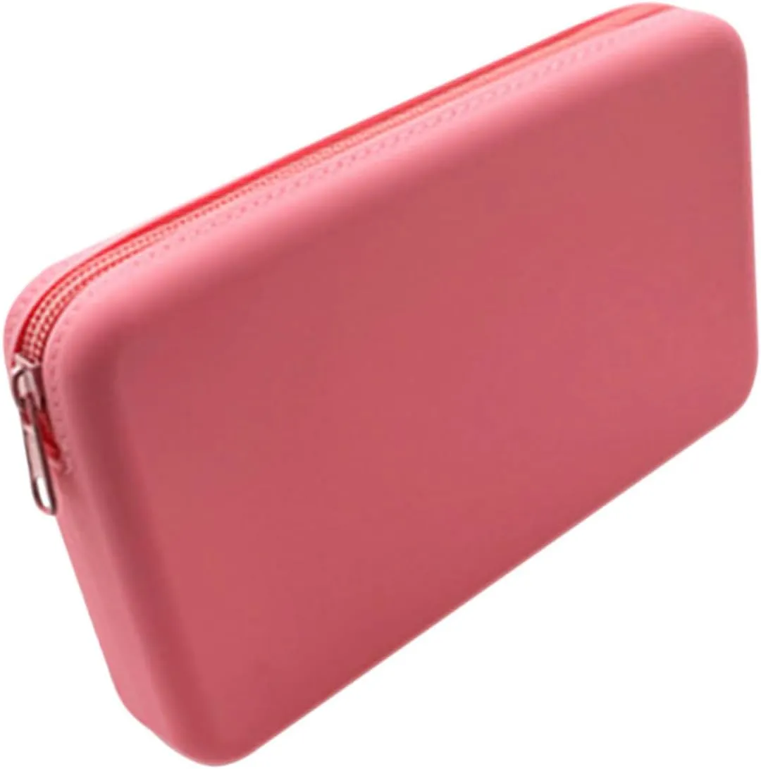 NOLITOY Travel Makeup Brush Pouch Small Silicone Toiletry Bag Makeup Bag for Women Portable Practical