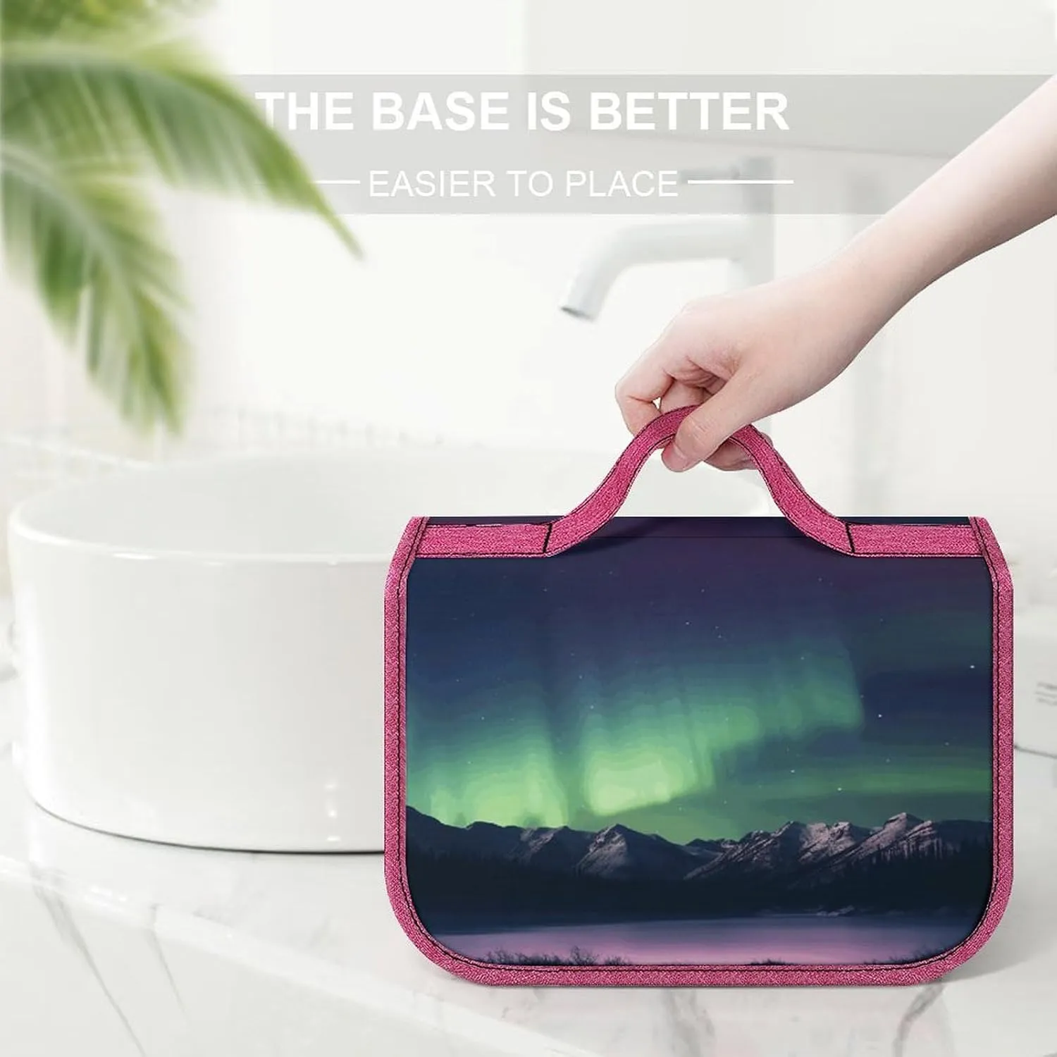 Northern Aurora Night Travel Toiletry Bag for Women,Hanging Toiletry Organizer with Hook, Makeup Bag Travel Organizer for Shampoo,Toiletriesl