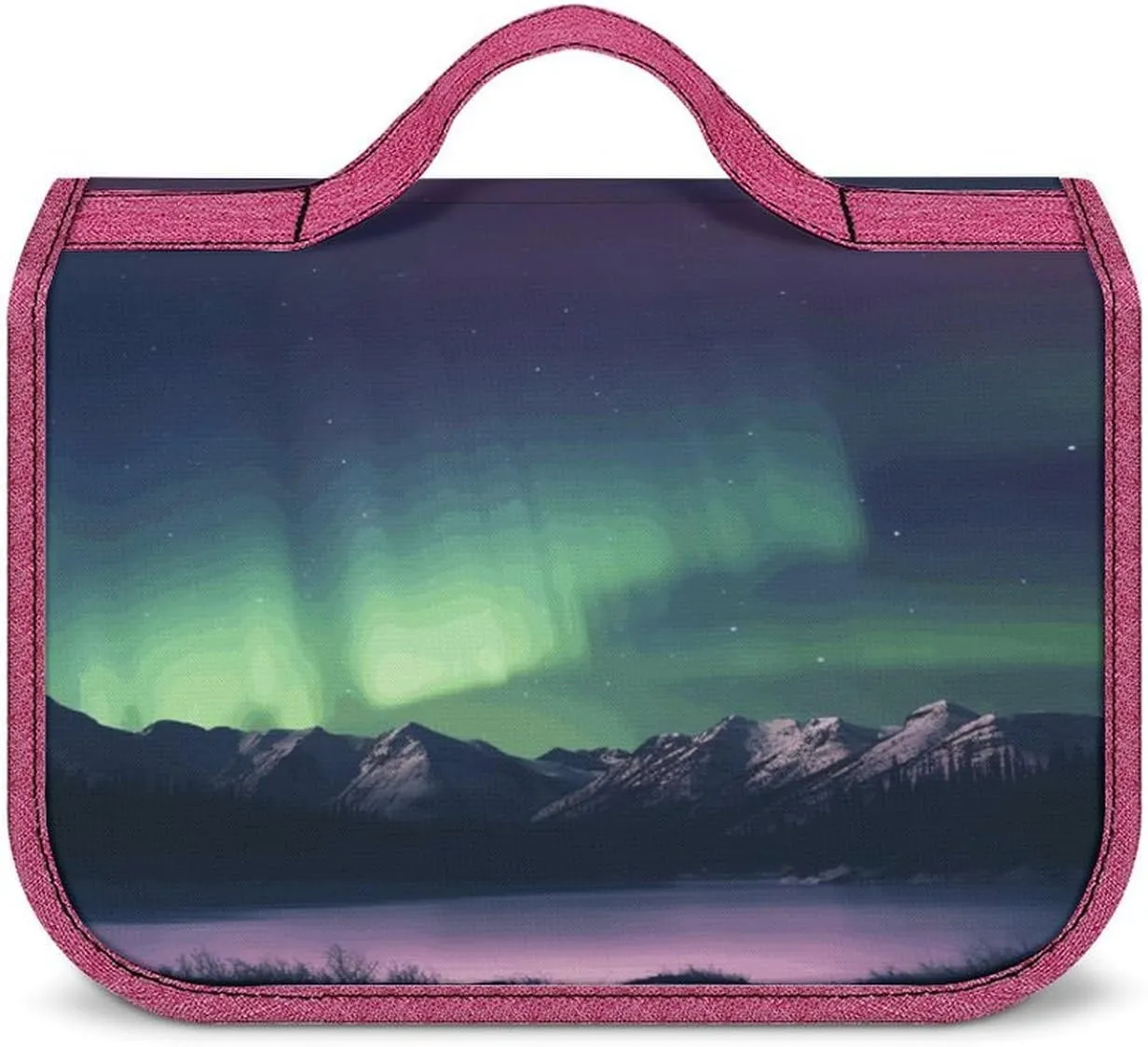 Northern Aurora Night Travel Toiletry Bag for Women,Hanging Toiletry Organizer with Hook, Makeup Bag Travel Organizer for Shampoo,Toiletriesl