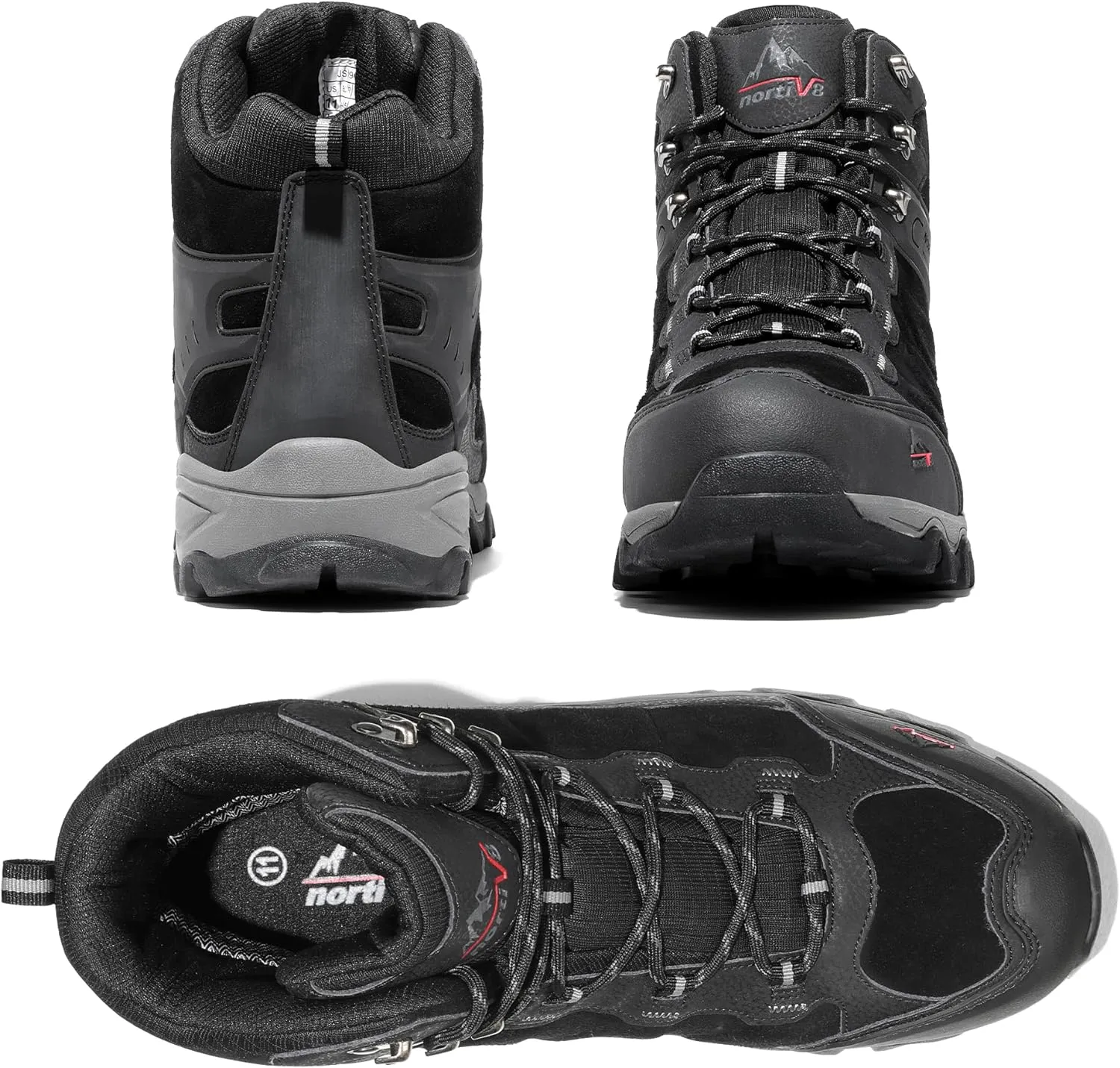 NORTIV 8 Men's Waterproof Hiking Boots Outdoor Mid Trekking Lightweight Mountaineering Shoes Paladin
