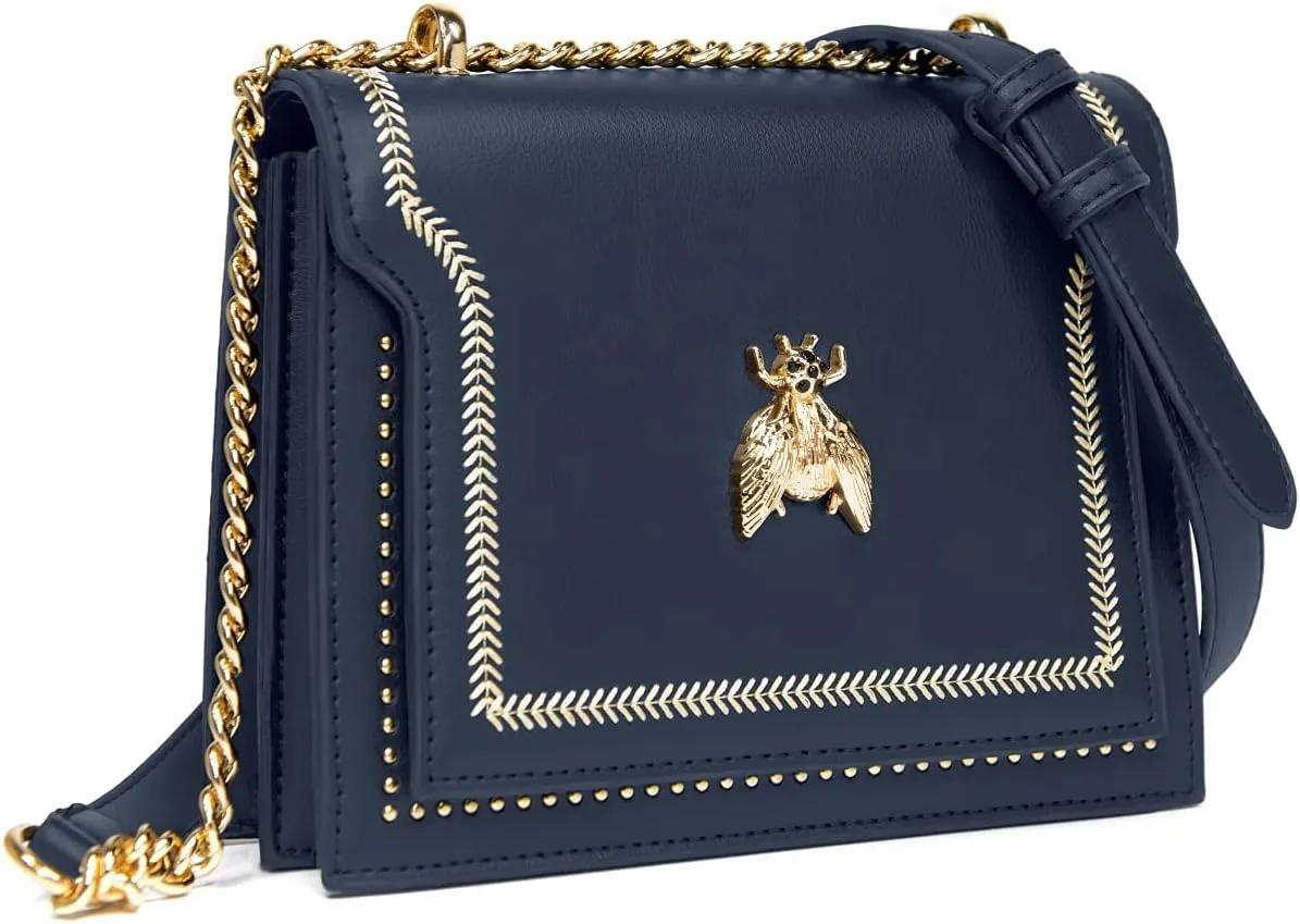 NPBAG Small Purse, Crossbody Bag for Women, Clutch Handbag Shoulder Bag with Metal Chain Strap, Designer Trendy Lady Wallet