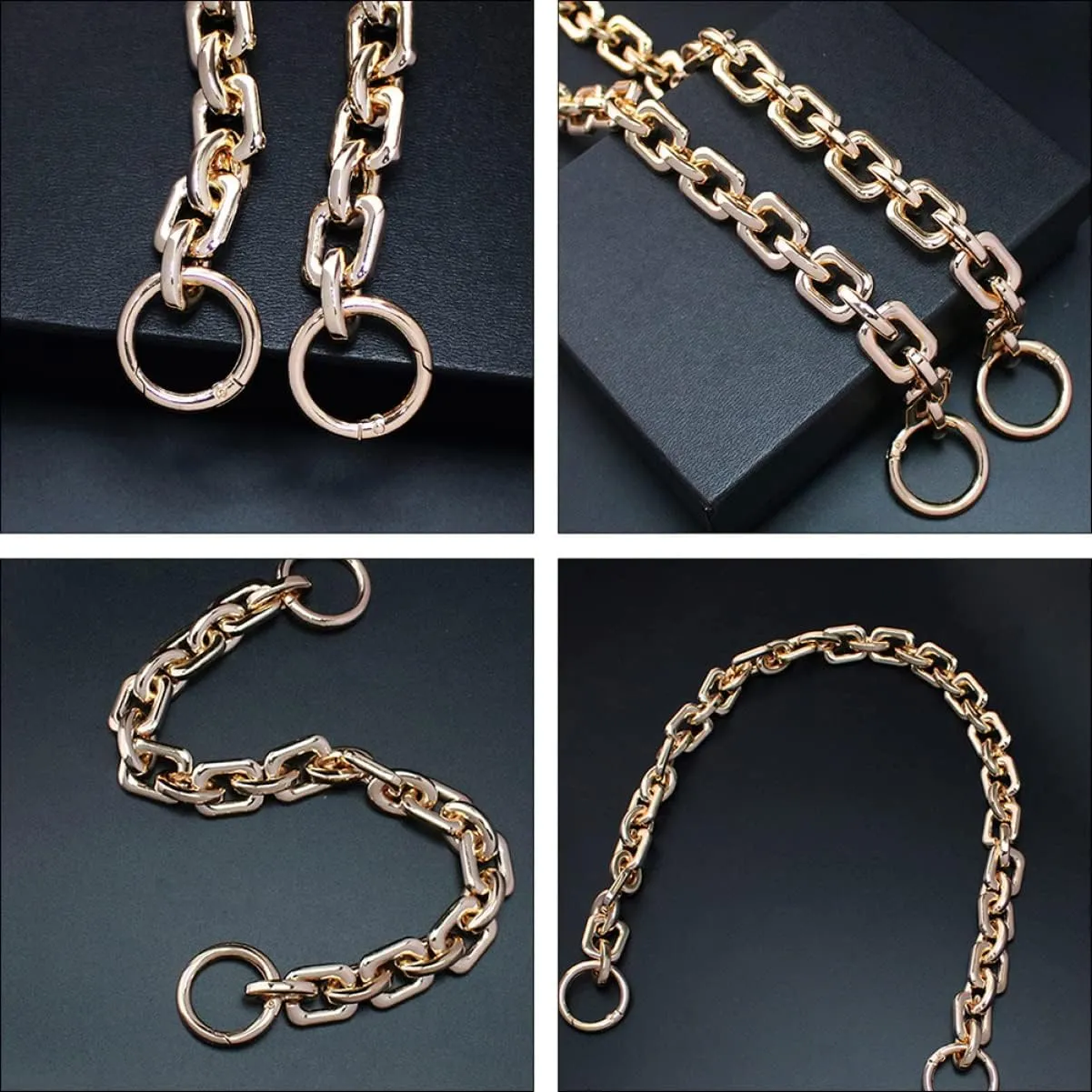 NUOBESTY 1pc Zinc Alloy Bag Chain DIY Detachable Purse Chain Handbag Chain Shiny Appearance for Women
