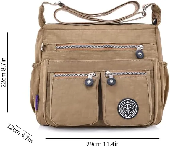 Nylon Crossbody Bag for Women Travel Purses and Handbag Large Capacity Waterproof Shoulder Bag