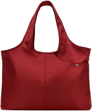Nylon Tote Handbag for Women Large Top Handle Bag Lightweight Mommy Bag Multi Pocket Travel Satchel Shopping Bag