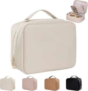 Obviousliy Multi-Compartment Toiletry Cosmetics Bag, Bathroom Travel Bag for Women, Multi Compartment Toiletry Cosmetic Bag(White)