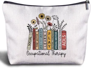 Occupational Therapy Gifts Mekup Bag - Therapist Occupational Gifts, OT Therapy Makeup Bag Make up Bag Zipper Pouch Travel Toiletry, Therapist Gifts, OT Gifts