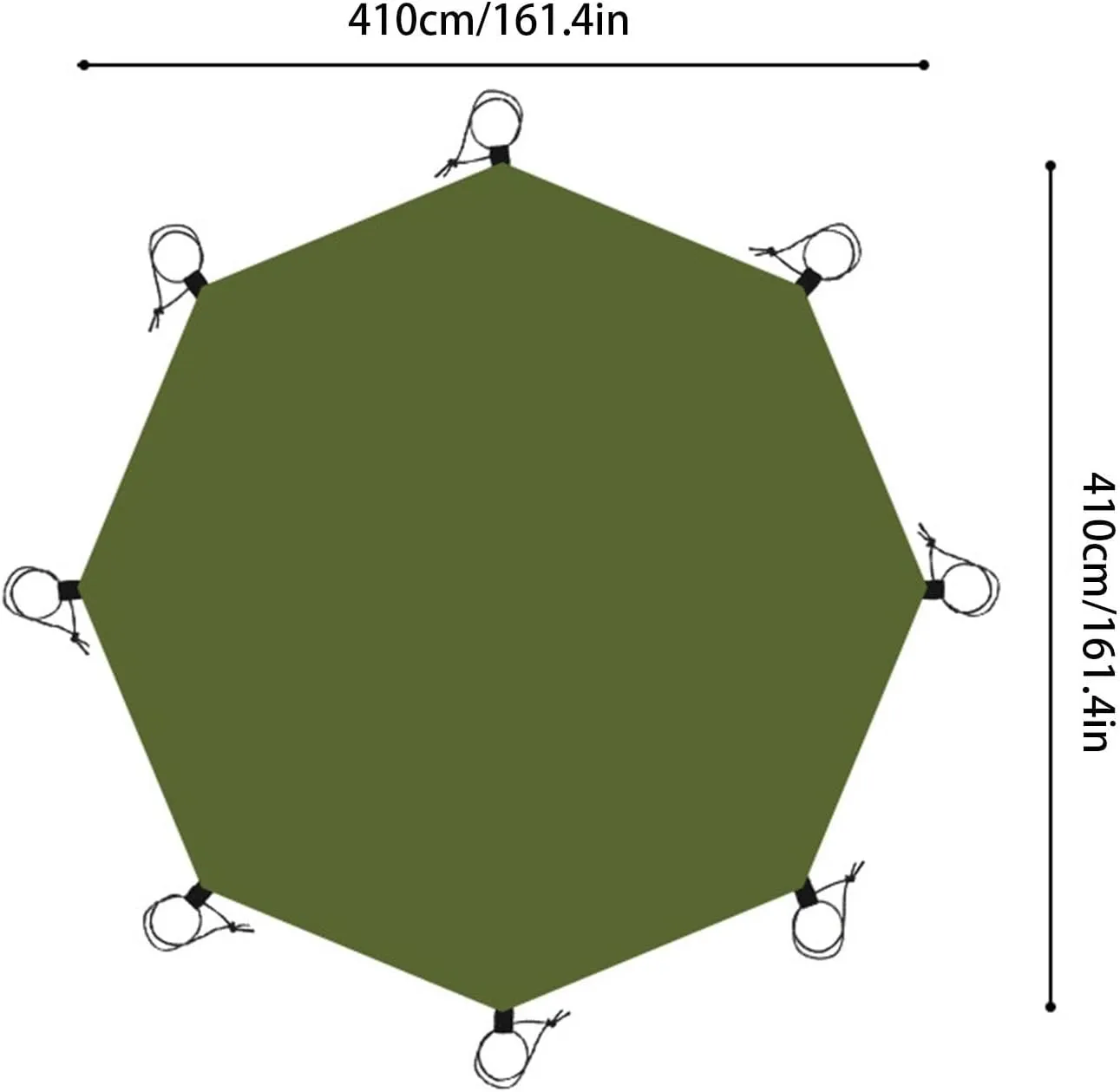 Octagonal Tent Base Sheet for Outdoor Camping and Hiking