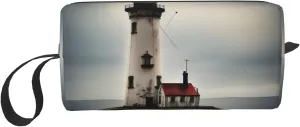 Old Lighthouse-standard-scale-2_00x print Multi-Purpose Cosmetic Bag with Zipper Canvas Makeup Bag, Travel Toiletry Pouch, Pencil Bag