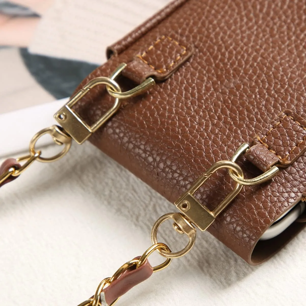 Omio Compatible with Samsung Galaxy Z Flip 5 Case Flip Crossbody Bag Luxury PU Leather Wallet Case with Detachable Lanyard Slim Cute Case for Galaxy Z Flip 5 /Z Flip 4/Z Flip 3 for Women Girls, Green