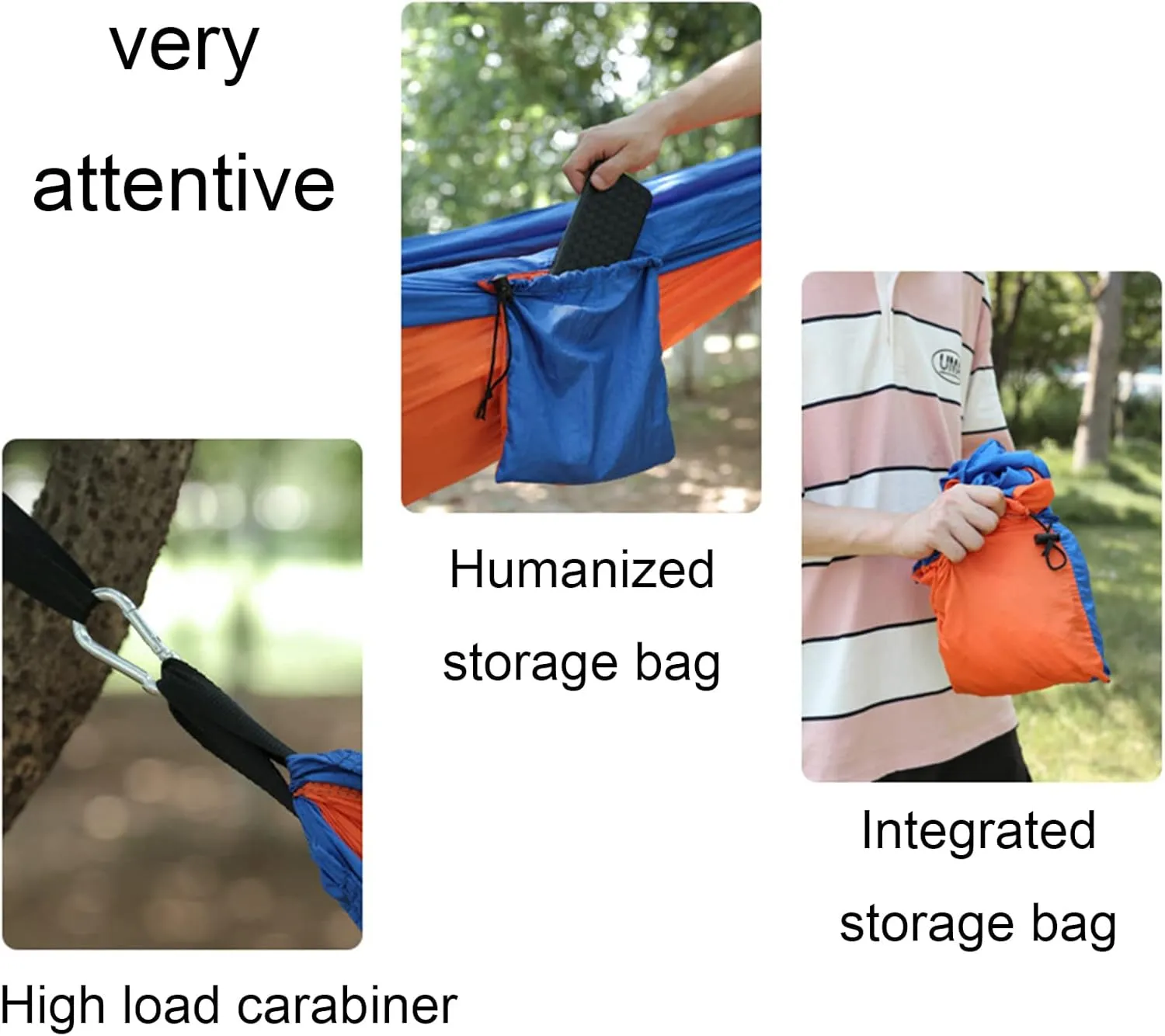 Outdoor Hammocks, Camping Hammock Double Portable Hammocks, Nylon Hammock with Tree Straps, for Outdoor Backpacking, Camping, Adventure (Red)