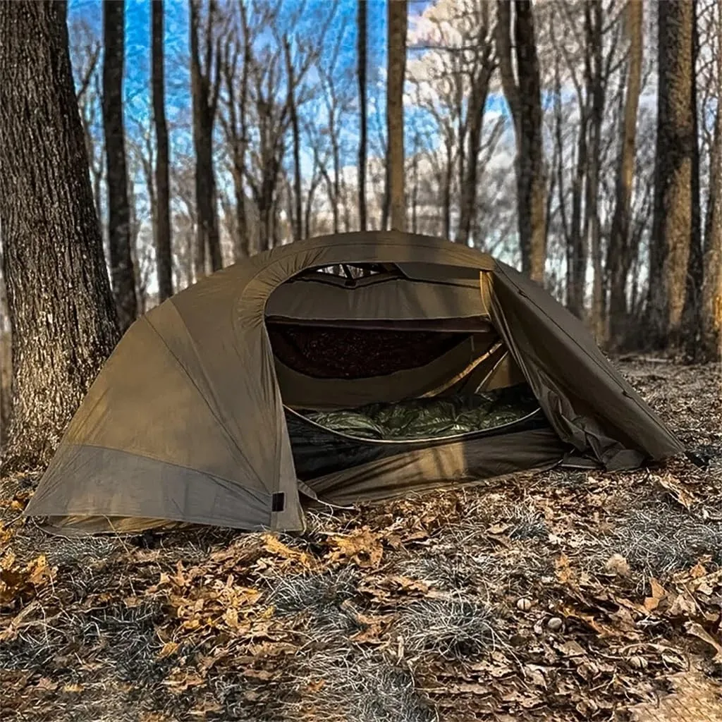 Outdoor Single Aluminium Alloy Lightweight Tent Nylon Tacticals Hut Camping Bed Mosquito Net Field