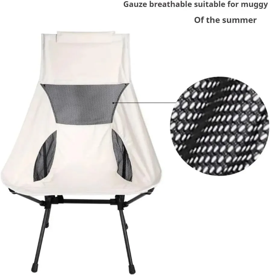 Outdoor Travel Folding Chairs, Beach Picnic Moon Chairs, Portable Folding Large-Sized Black, White, Gray, Military Green(Army Green-L)