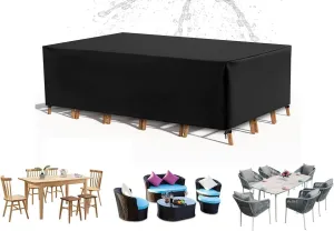 Oxford 420D Waterproof Outdoor Terrace Furniture Cover 72" L x 36" W x 30" H / 182x92x75cm Suitable for Dining Tables, Chairs, Sofas, Rainproof, Snowproof, dustproof, and Windproof