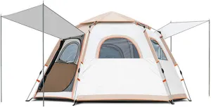 Oxford Waterproof Instant Camping Tent - 5-8 Person Easy Quick Setup Dome Family Tents for Camping,Double Layer Flysheet Can be Used as Pop up Sun Shade