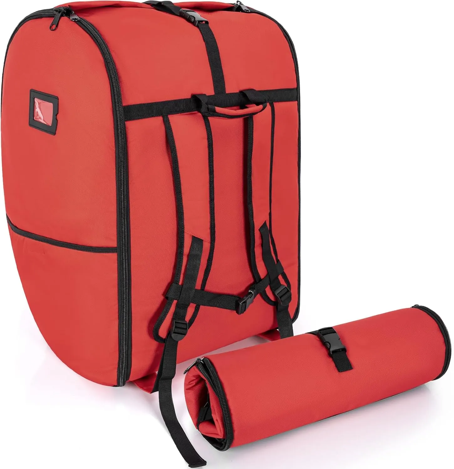 Padded Car Seat Travel Bag Compatible with Doona, Infant Car Seat Travel Bag, Foldable Car Seat Stroller Gate Check Bag for Airplane (Red)