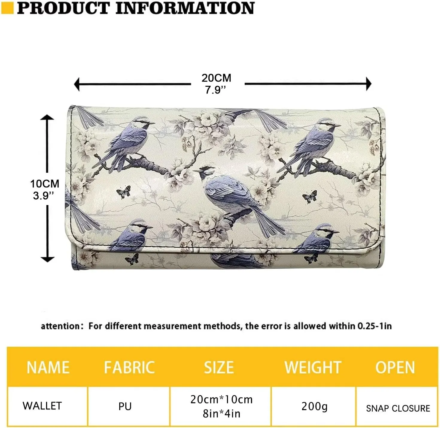 Painting Deer Print Slim Card Wallets for Women Watercolor Animal Deer Printed Leather Long Wallet Trifold Zipper Pocket, White Slim Leather Wallet with ID Window