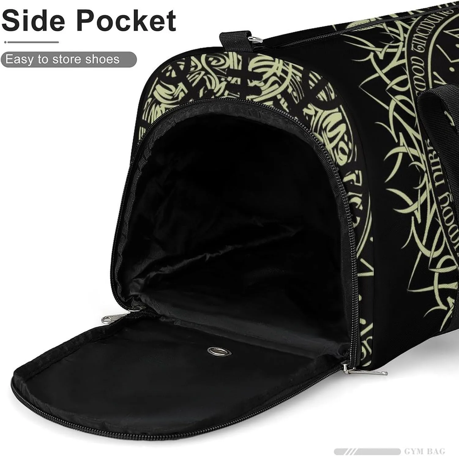 Paisley Navy Blue Pattern Fitness Bag with Large Capacity Backpack And Waterproof Bag
