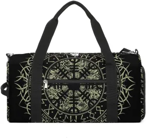 Paisley Navy Blue Pattern Fitness Bag with Large Capacity Backpack And Waterproof Bag