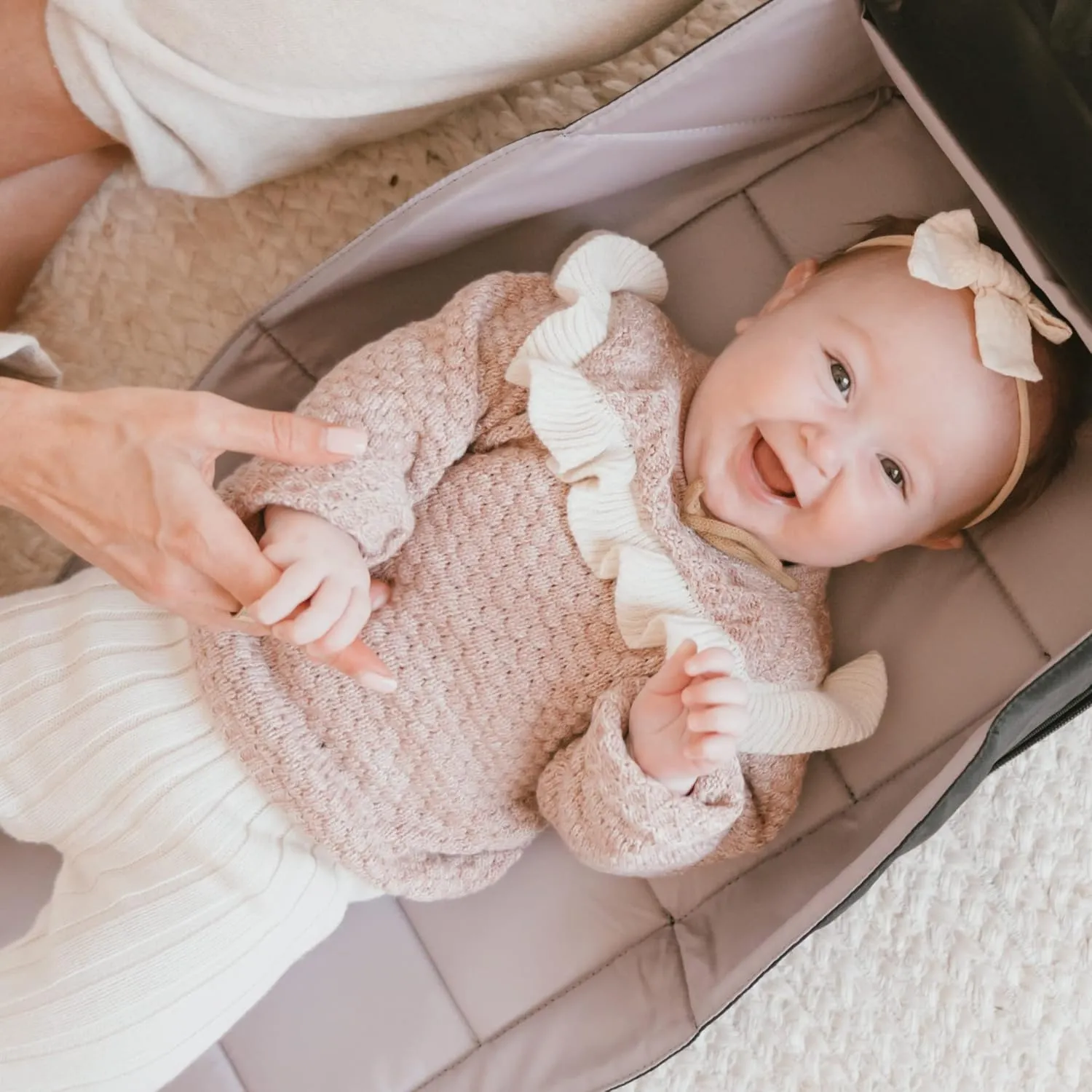 PAPERCLIP Jojo Diaper Bag Backpack with Fold Out Changing Station, Eco-Friendly (Baked Oak)