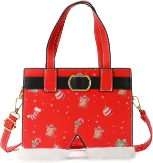 party greeting Santa Crossbody Purse for Women Christmas Santa Pants Shaped Ladies Xmas Shoulder Bag for Merry Christmas Gift