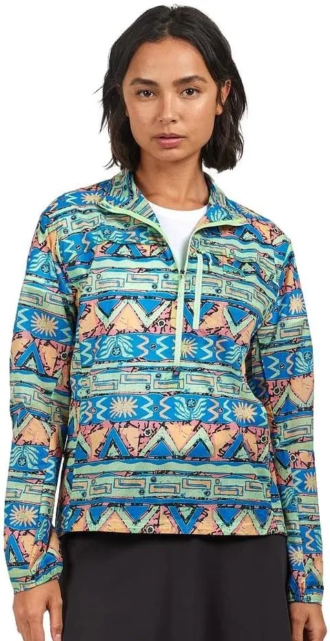 Patagonia Women's Houdini Stash 1/2-Zip Nylon Pullover Lightweight Wind Shell Jacket