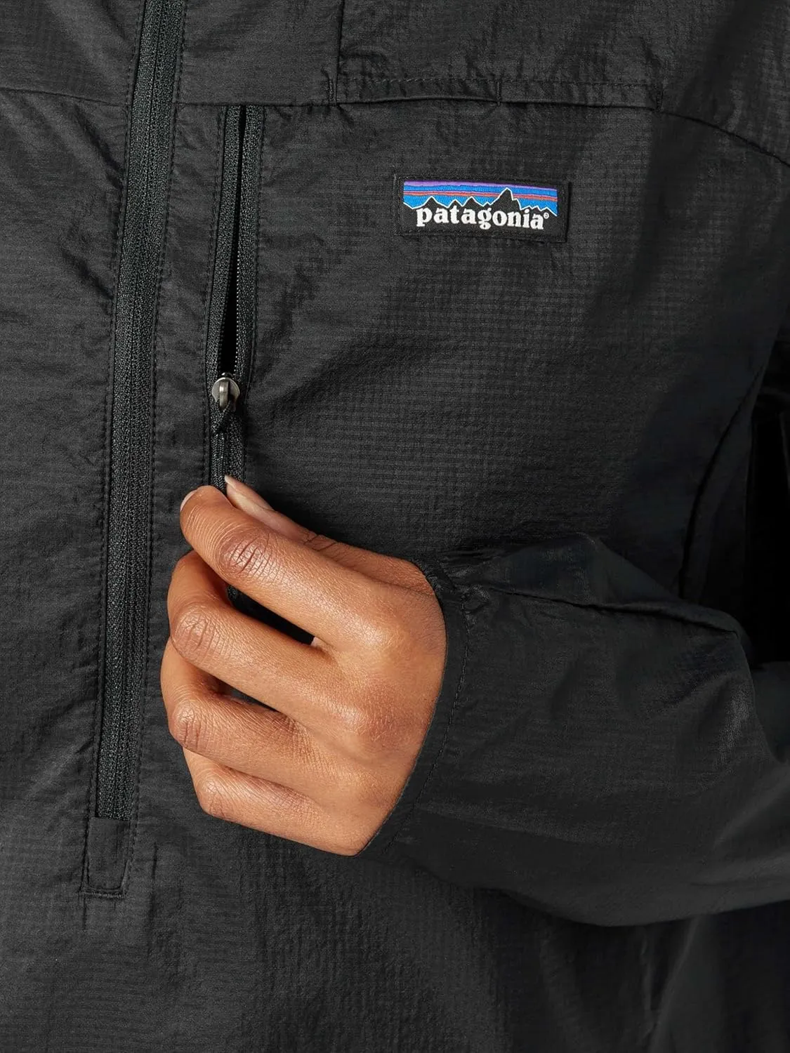 Patagonia Women's Houdini Stash 1/2-Zip Nylon Pullover Lightweight Wind Shell Jacket