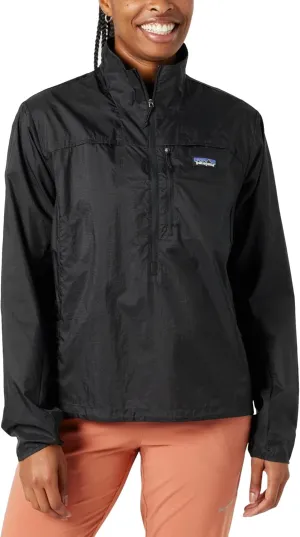 Patagonia Women's Houdini Stash 1/2-Zip Nylon Pullover Lightweight Wind Shell Jacket