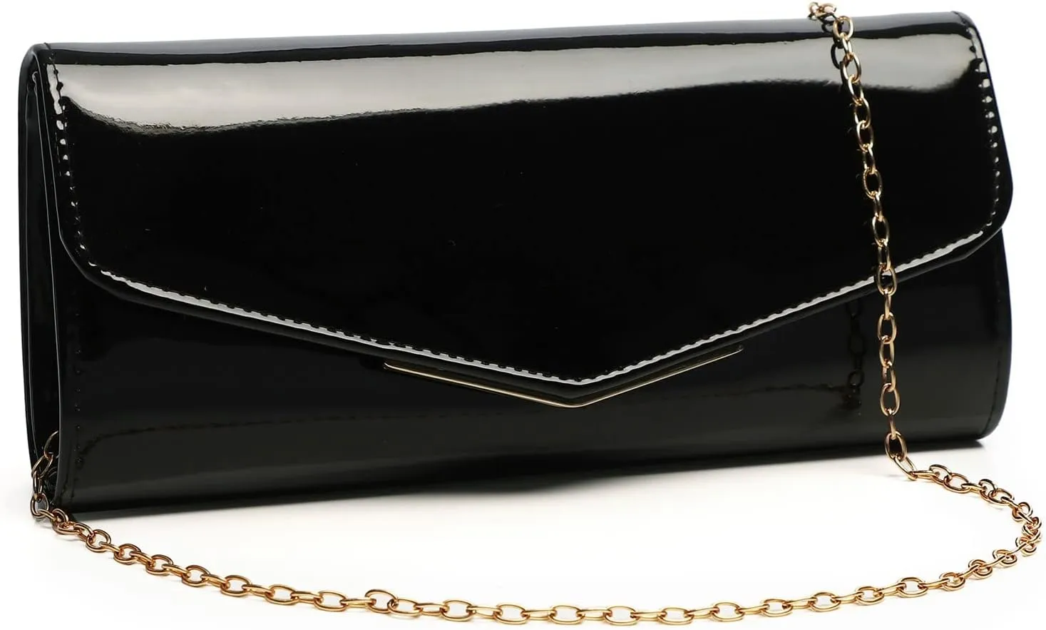 Patent Leather Envelope Clutch Womens Evening Handbag Stylish Crossbody Shoulder Bag Purse for Christmas Wedding Party Prom