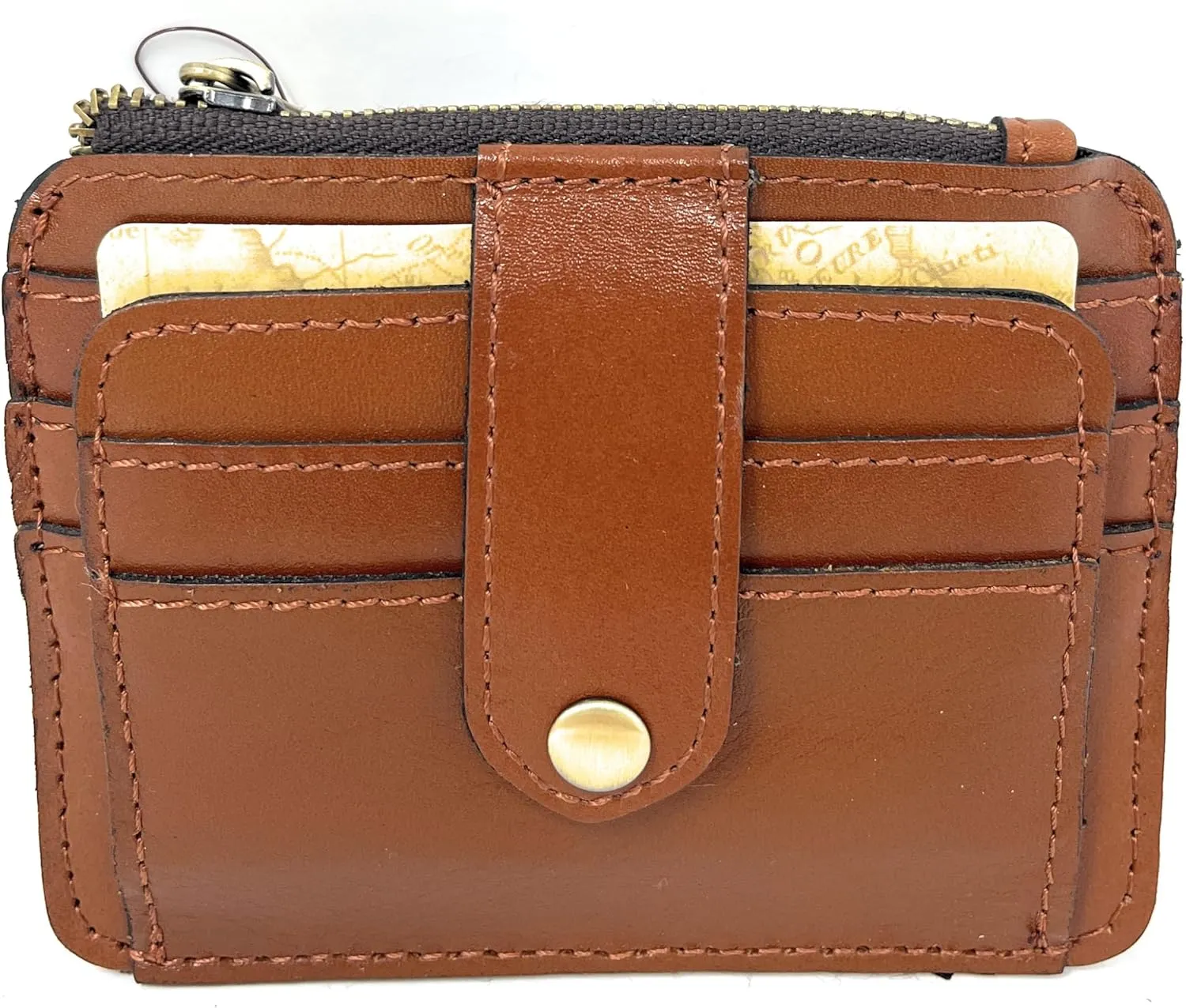 Patricia Nash Leather Cassis ID Card Case Wallet, Tan