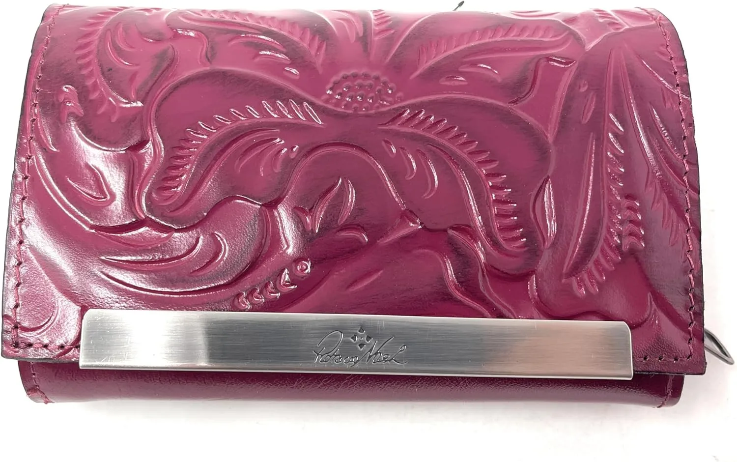 Patricia Nash Tooled Leather Cametti Trifold Wallet, Magenta