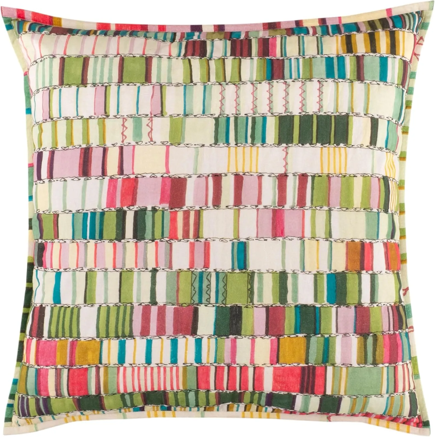 Penelope Stripe Multi Coverlet Sham, Standard Size, Multi Stripe Pattern