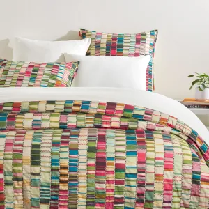 Penelope Stripe Multi Coverlet Sham, Standard Size, Multi Stripe Pattern
