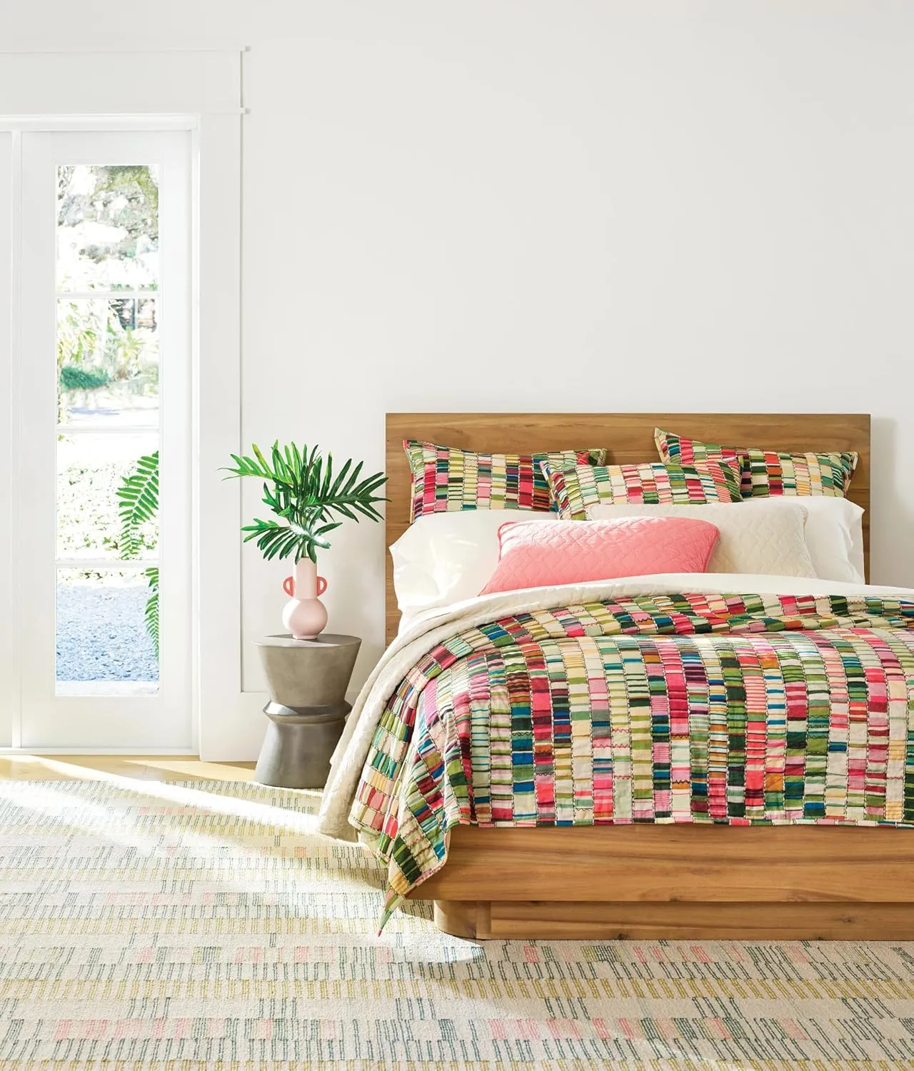 Penelope Stripe Multi Coverlet Sham, Standard Size, Multi Stripe Pattern