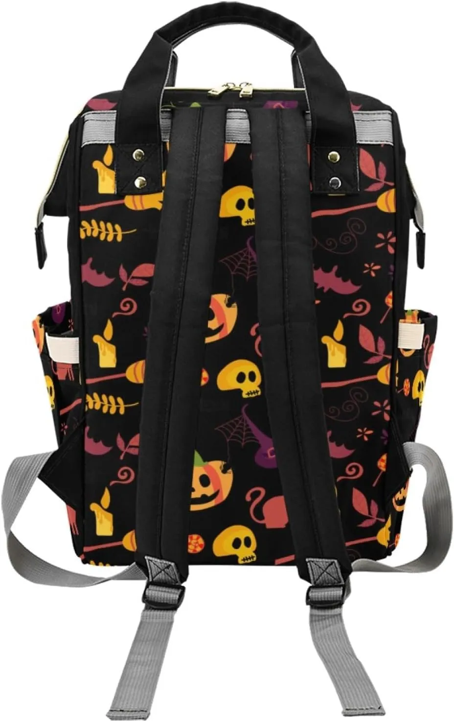 Personalized Diaper Bag Backpack for Women, Custom Name Nursing Mommy Daypack, Diaper Bag for Girls Boys, New Mom Dad Gifts (Bat)