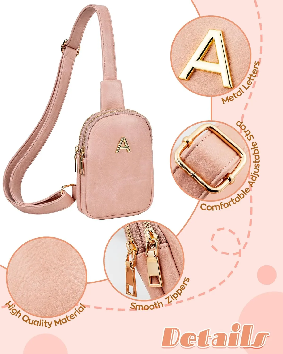Personalized Sling Bag for Girls, Lightweight Small Crossbody Purse, Birthday Gift for Daughter from Mom, Gifts for Granddaughter from Grandma, Cute Trendy Stuff for Besties Friends Nieces